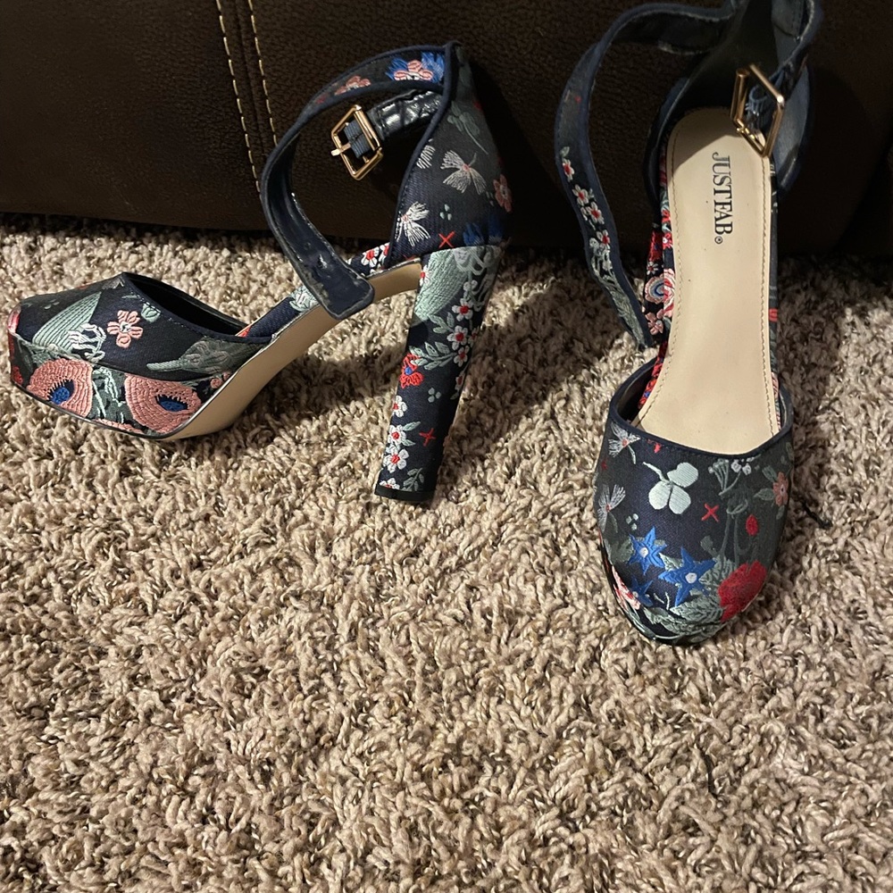 Blue Multiple Heeled Shoe